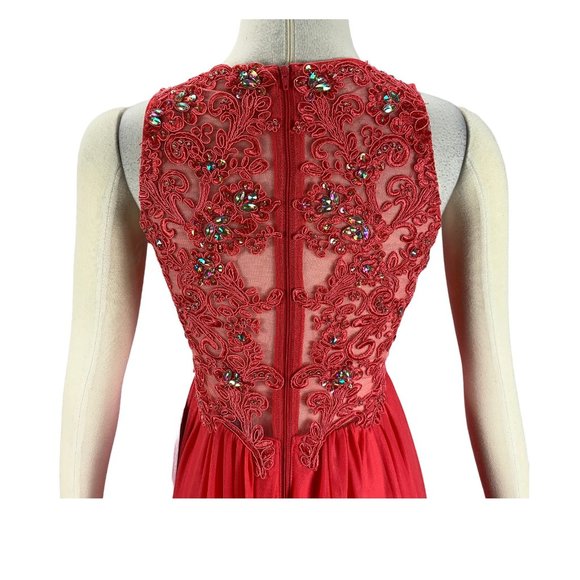 Sequin Hearts 7 NWT Dress Formal V-Neck Sleeveless - Picture 8 of 11